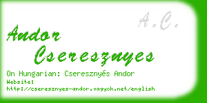 andor cseresznyes business card